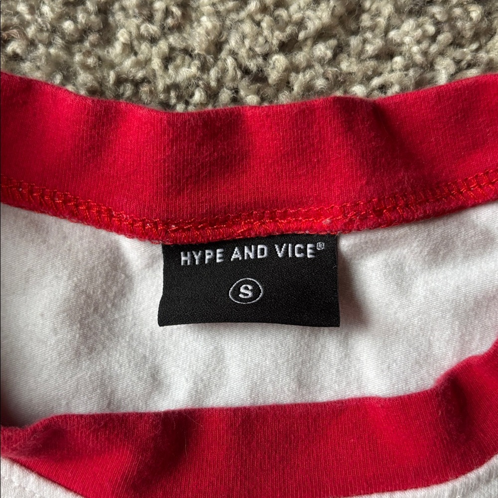 Hype and Vice Size S White/Red San Diego State Homerun Tee - Picture 5 of 6